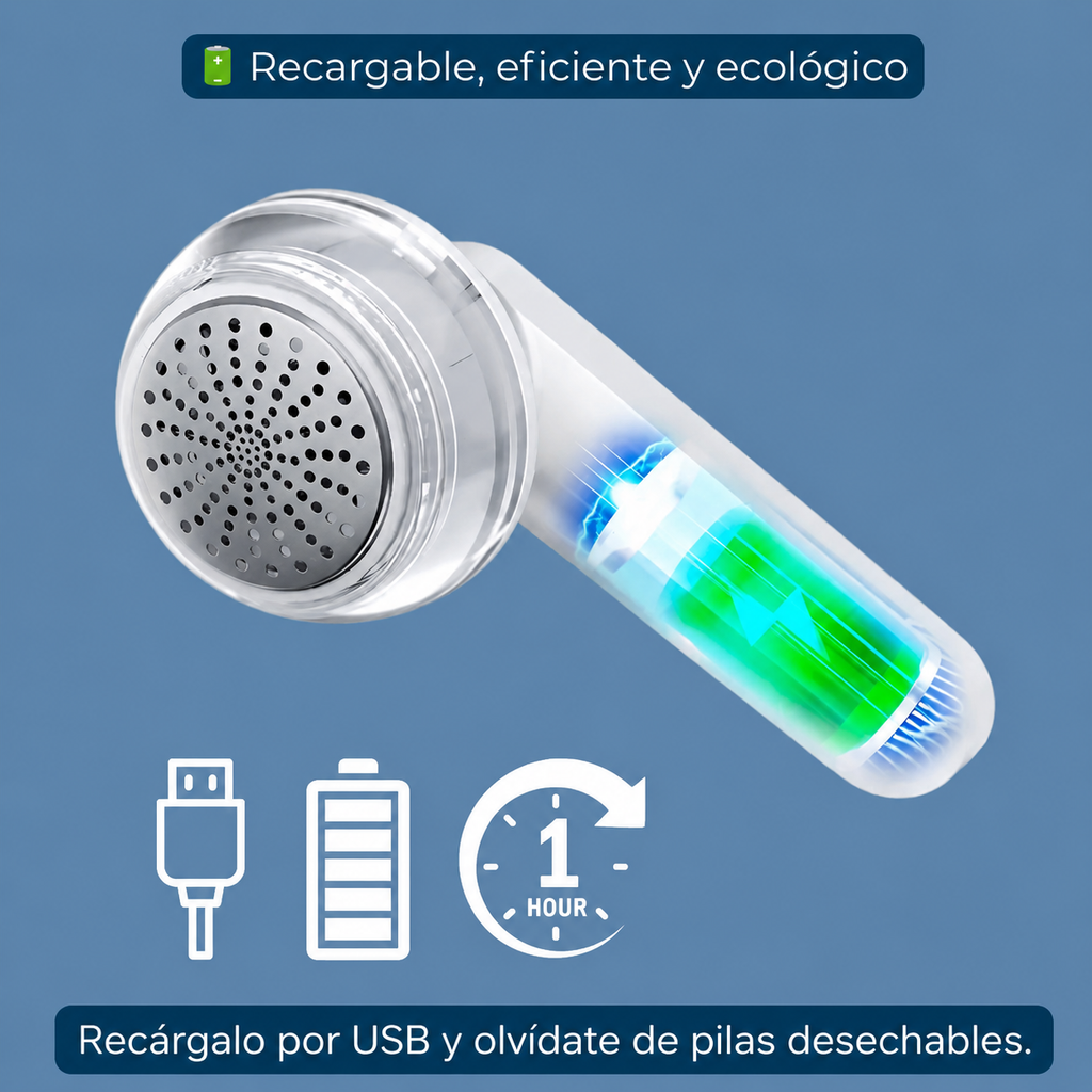 Removedor de Motas Eléctrico Recargable